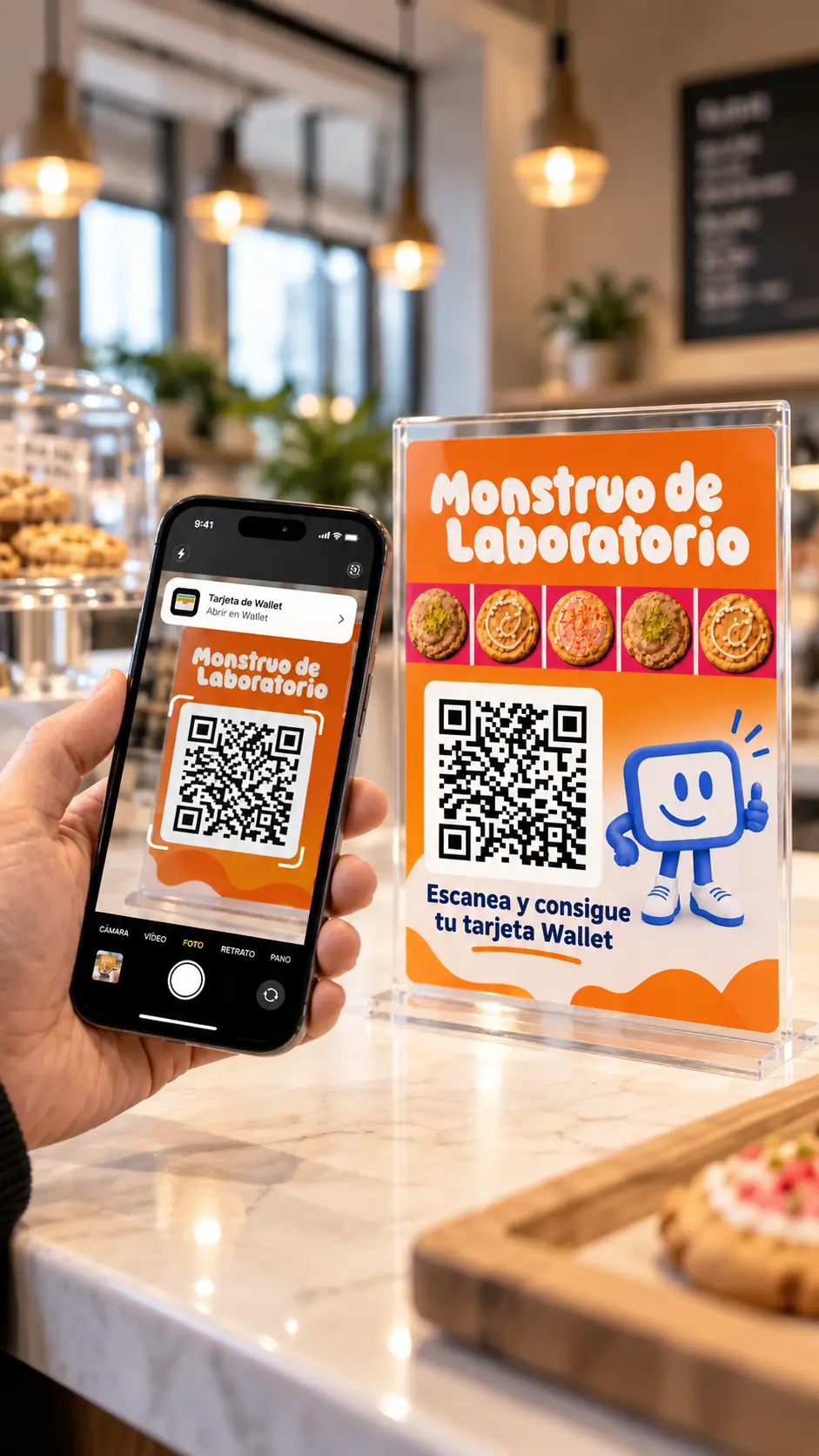 Cartel QR de fidelización Retorna en el establecimiento